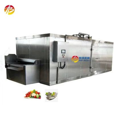 Congelar Frutas Pulpa Marisco Industrial congelador 10-60min Tiempo de congelación 800mm Ancho de entrada