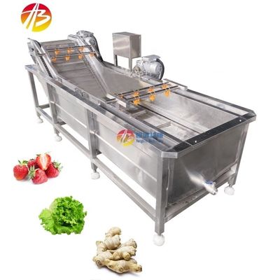 Máquina de lavado de vegetales para alimentos industriales con capacidad de 600 kg y sistema de burbujas de aire