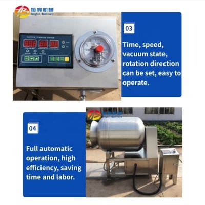 Potencia de la bomba de vacío 0.75KW 300L de pescado carne de res cordero de pollo de pollo máquina de trituración de rodillos de vacío