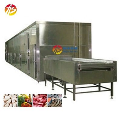 Congelar Frutas Pulpa Marisco Industrial congelador 10-60min Tiempo de congelación 800mm Ancho de entrada
