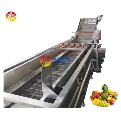 Ventaja de ahorro de agua Lavadora de burbujas de frutas y verduras para la producción a gran escala