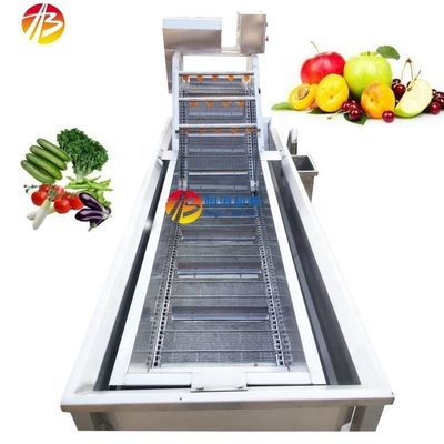 Ventaja de ahorro de agua Lavadora de burbujas de frutas y verduras para la producción a gran escala