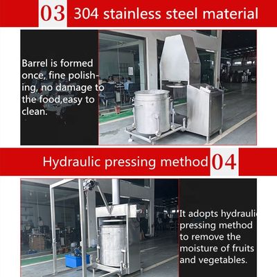 Máquina hidráulica industrial para extraer el jugo de lodos y escamas Capacidad 500 kg/h