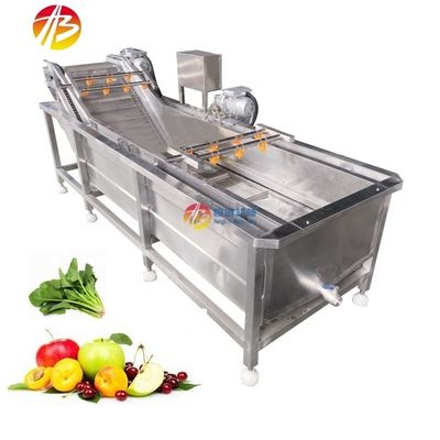 Máquina de lavado con burbujas de 1000 kg/h para la limpieza industrial de la superficie de la fruta
