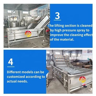 Máquina de limpieza industrial de frutas y mariscos con tecnología avanzada de lavado por burbujas