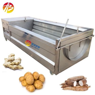 Máquina de lavado y pelado de jengibre industrial duradero con voltaje de 380V