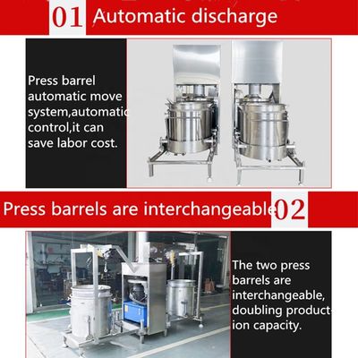 Exprimidor hidráulico de presión en frío de acero inoxidable 304 para productos lácteos