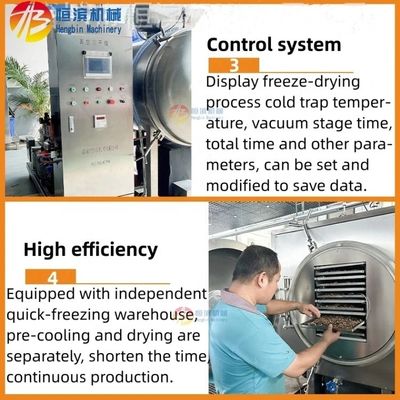 Productos del mar y frutas 38kw máquina de secado congelado de ahorro de energía con tamaño de bandeja 1400 * 1000mm